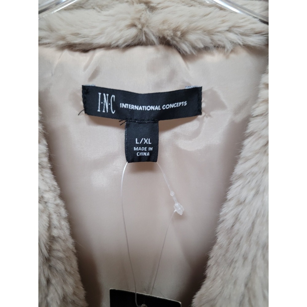 Inc International Concepts Women's Faux-fur Vest - Taupe -‎ Size L/XL - Picture 7 of 9